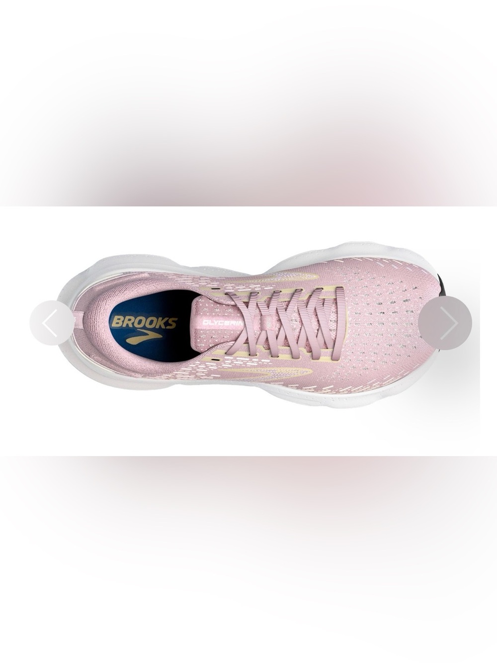 Brooks Women's Glycerin 20 Running Shoe in Light Pink and Cream - Picture 5 of 11